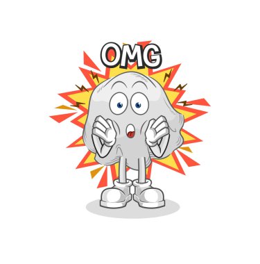 the ghost Oh my God vector. cartoon characte