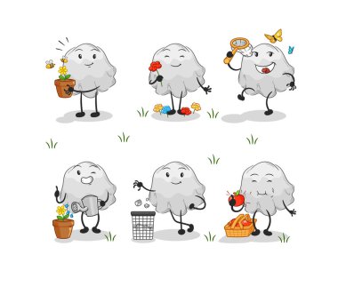 the ghost save the earth group. cartoon masco