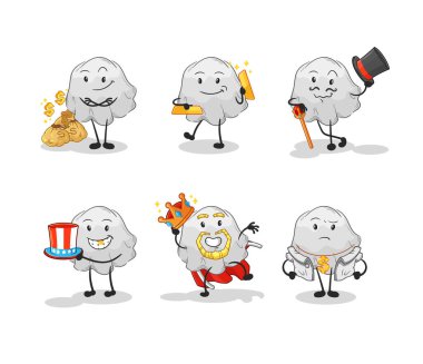 the ghost rich character. cartoon mascot vecto