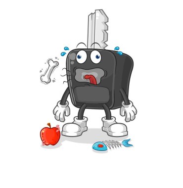 the car key burp mascot. cartoon vecto