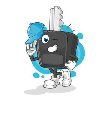 the car key young boy character cartoo