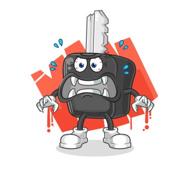 the car key monster vector. cartoon characte