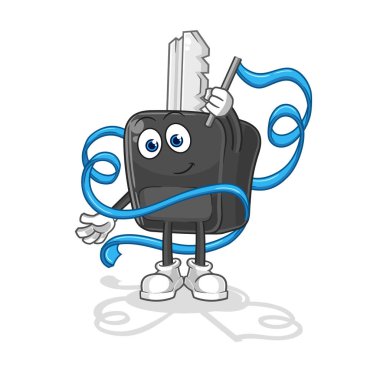 the car key Rhythmic Gymnastics mascot. cartoon vecto