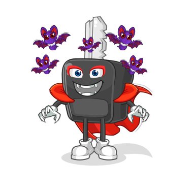 the car key Dracula illustration. character vecto