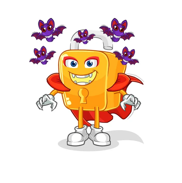 the padlock Dracula illustration. character vecto