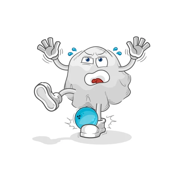 Ghost Hiten Bowling Cartoon Cartoon Mascot Vecto — Wektor stockowy