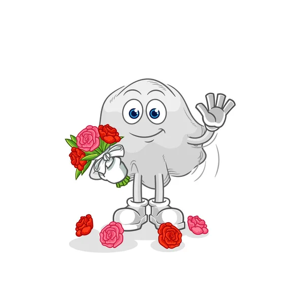 Ghost Bouquet Mascot Cartoon Vecto — Stock Vector