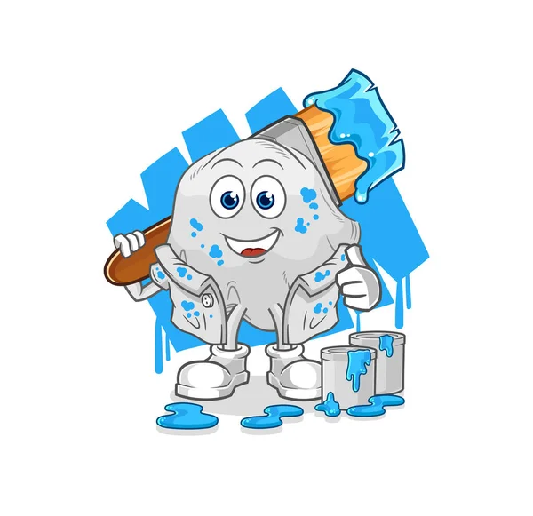 the ghost painter illustration. character vecto