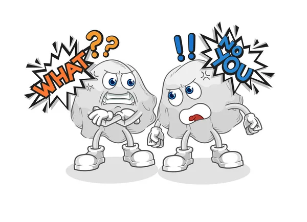 the ghost arguing each other cartoon vecto