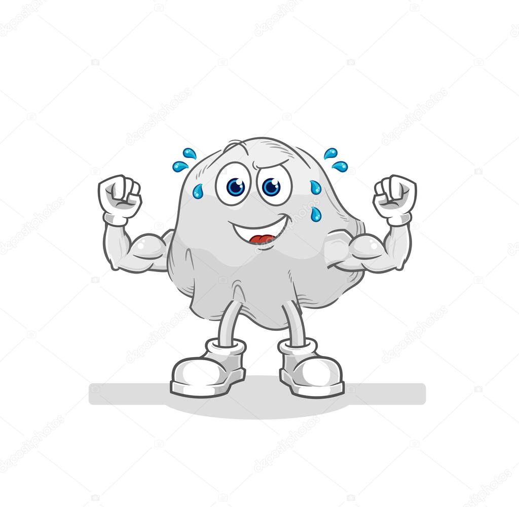 the ghost muscular cartoon. cartoon mascot vecto