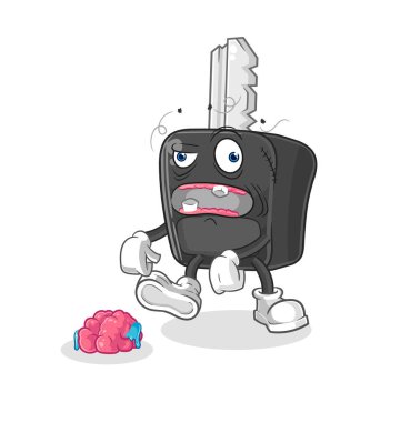 the car key zombie character.mascot vecto