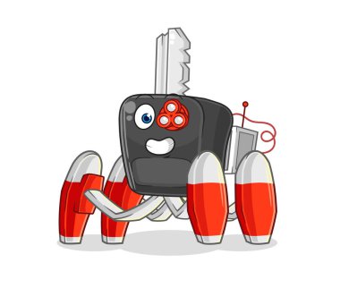 the car key future robot vector. cartoon characte