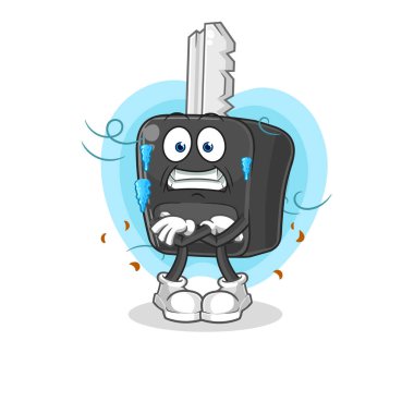 the car key cold illustration. character vecto