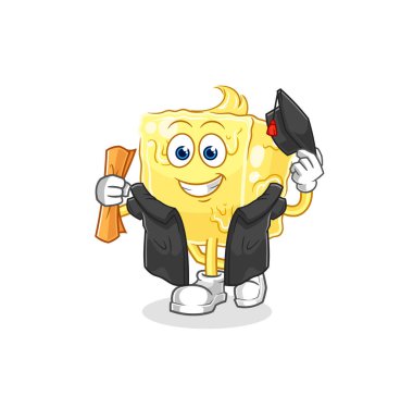 the butter graduation vector. cartoon characte