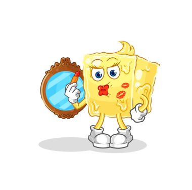 the butter make up mascot. cartoon vecto