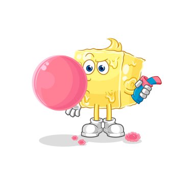 the butter chewing gum vector. cartoon characte