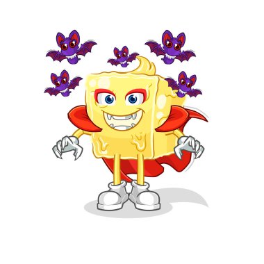 the butter Dracula illustration. character vecto