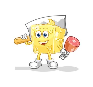 the butter Butcher illustration. character vecto