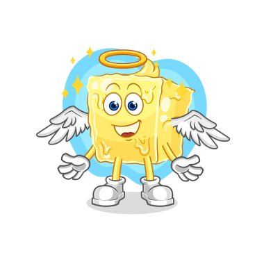 the butter angel with wings vector. cartoon characte