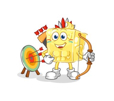 the butter native american tribe. cartoon mascot vecto