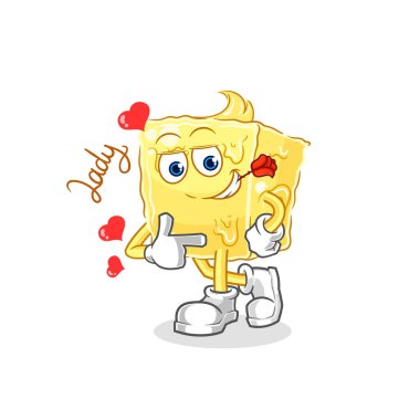 the butter flirting illustration. character vecto