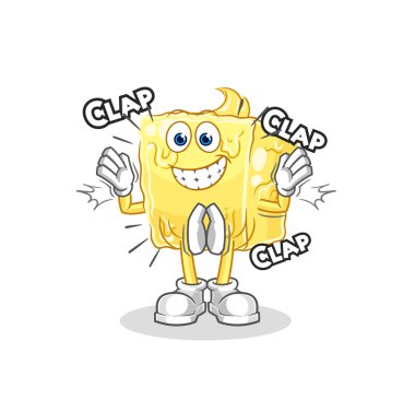 the butter applause illustration. character vecto