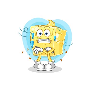 the butter cold illustration. character vecto