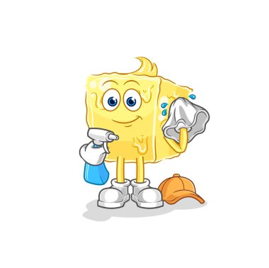the butter cleaner vector. cartoon characte
