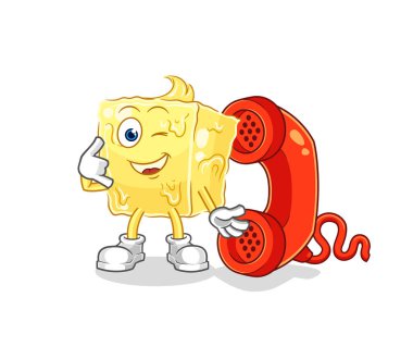 the butter call mascot. cartoon vecto