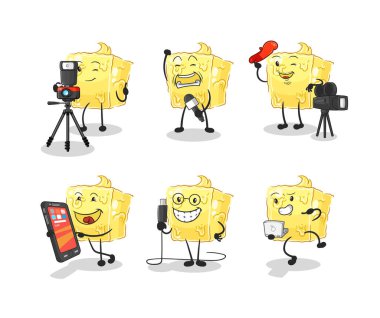 the butter technology group character. cartoon mascot vecto