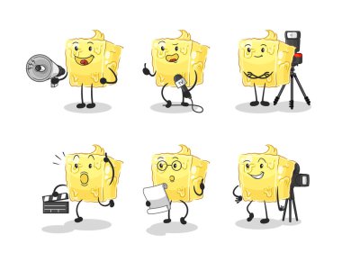the butter entertainment group character. cartoon mascot vecto