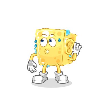 the sponge eavesdropping vector. cartoon characte