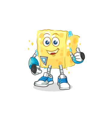 the sponge robot character. cartoon mascot vecto