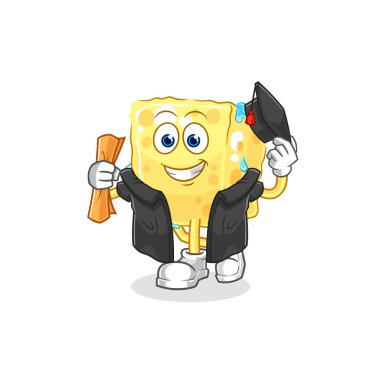 the sponge graduation vector. cartoon characte