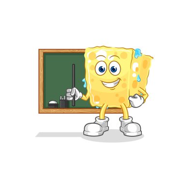 the sponge teacher vector. cartoon characte