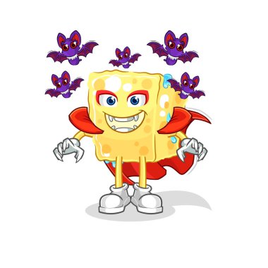 the sponge Dracula illustration. character vecto