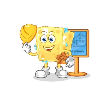 the sponge Architect illustration. character vecto