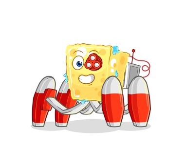 the sponge future robot vector. cartoon characte