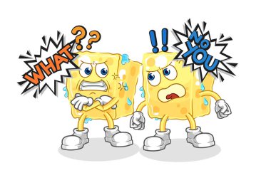 the sponge arguing each other cartoon vecto