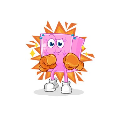 the mattress boxer character. cartoon mascot vecto
