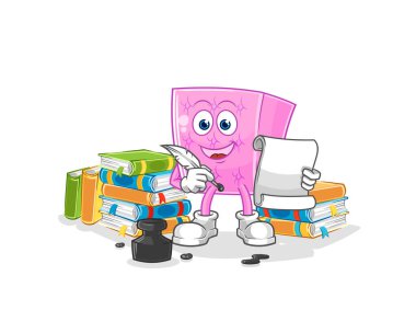 the mattress writer vector. cartoon characte