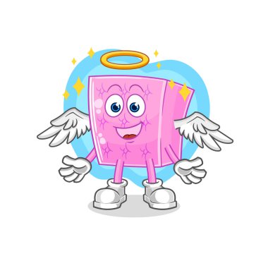 the mattress angel with wings vector. cartoon characte