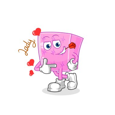 the mattress flirting illustration. character vecto