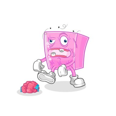 the mattress zombie character.mascot vecto