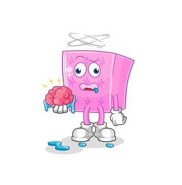 the mattress no brain vector. cartoon characte