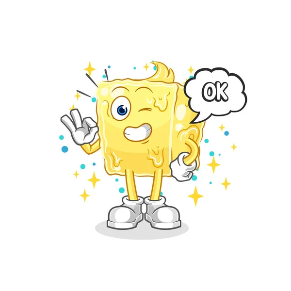 the butter agree mascot. cartoon vecto