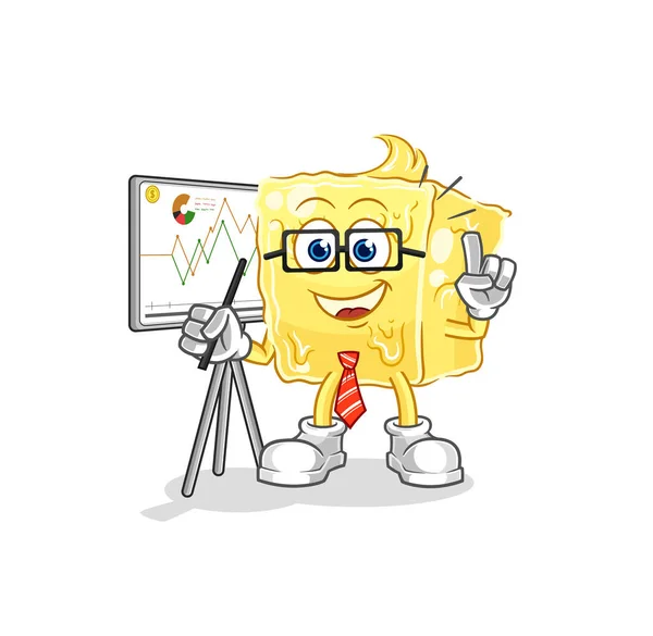 Butter Marketing Character Cartoon Mascot Vecto — Stock Vector