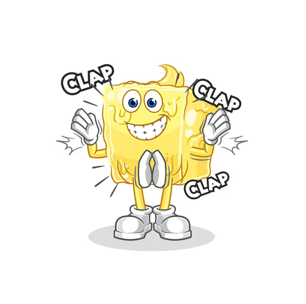 Butter Applause Illustration Character Vecto — Archivo Imágenes Vectoriales