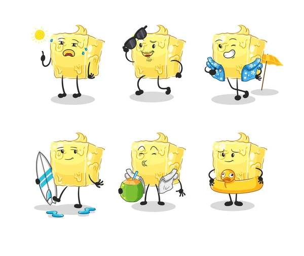 Butter Holiday Character Cartoon Mascot Vecto — Image vectorielle