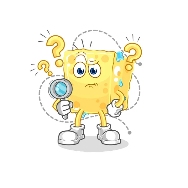 Sponge Searching Illustration Character Vecto — vektorikuva